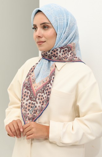 Minelli Soft Scarf 1561-02 Blue white 1561-02