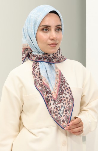 Minelli Soft Scarf 1561-02 Blue white 1561-02