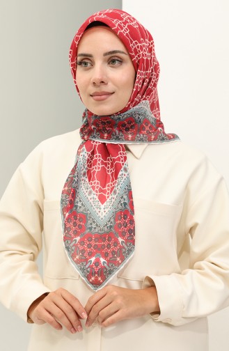 Minelli Soft Scarf 1561-03 Red Cream 1561-03