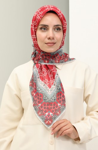 Minelli Soft Scarf 1561-03 Red Cream 1561-03