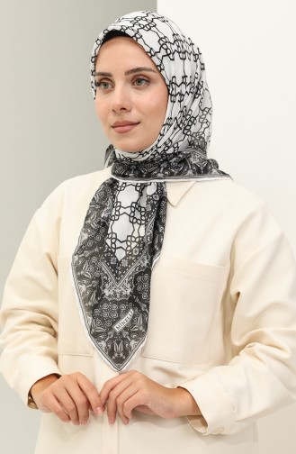 Minelli Soft Scarf 1561-09 white Black 1561-09