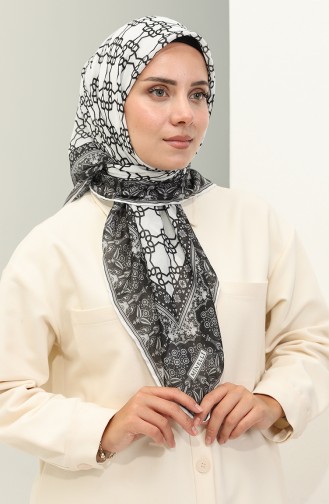 Minelli Soft Scarf 1561-09 white Black 1561-09