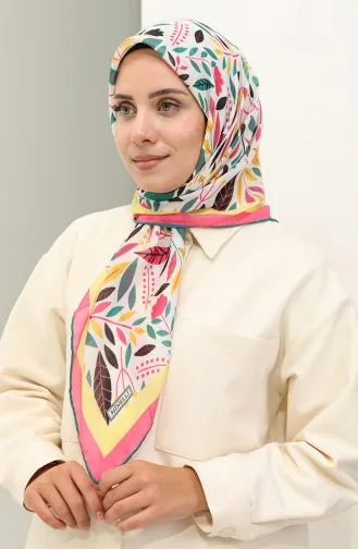 Minelli Soft Scarf 1625-08 Pink Emerald Green 1625-08