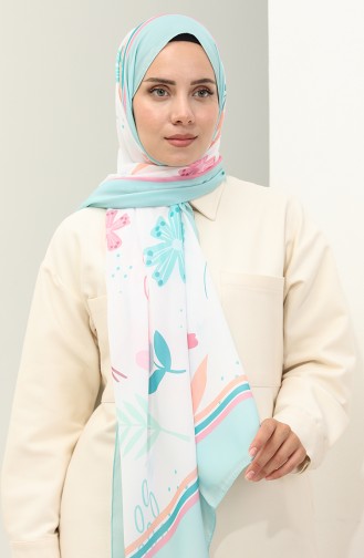 Minelli Crepe Shawl 1578-05 Aqua Green Aqua Green 1578-05