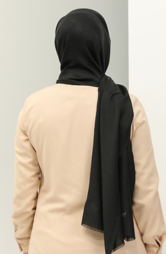 Châle Uni en Coton 2020-01 Noir 2020-01