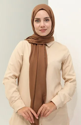 شال سادة قطن 2020-06 بني 2020-06