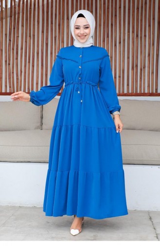 Indigo Hijab Dress 10068SGS.ING