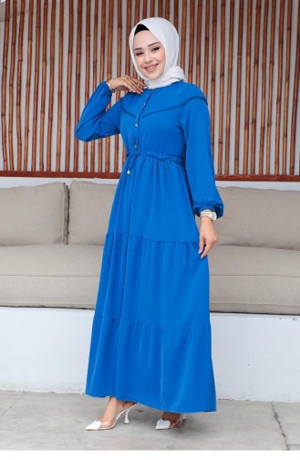 Indigo Hijab Dress 10068SGS.ING