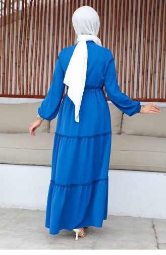 Indigo Hijab Dress 10068SGS.ING