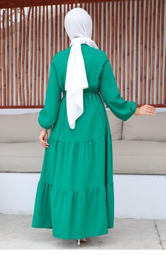 Emerald Green Hijab Dress 10068SGS.ZMR