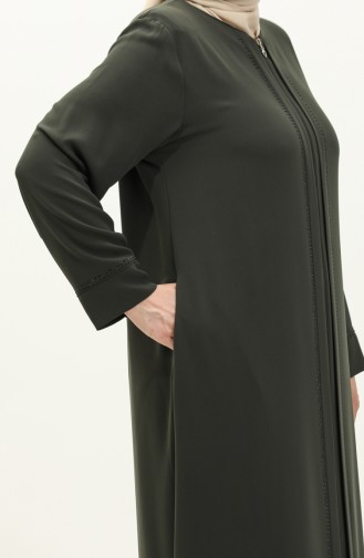 Abaya in Übergröße aus Stein 4005-02 Khaki 4005-02