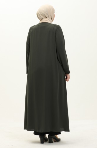 Abaya Grande Taille 4005-02 Khaki 4005-02