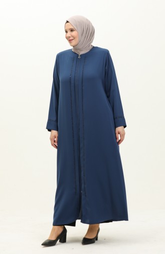 Übergroße Stein-Abaya 4005-03 Indigo 4005-03