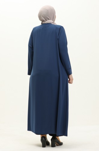 Übergroße Stein-Abaya 4005-03 Indigo 4005-03