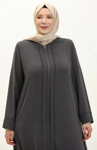 Abaya Grande Taille 4005-06 Gris 4005-06