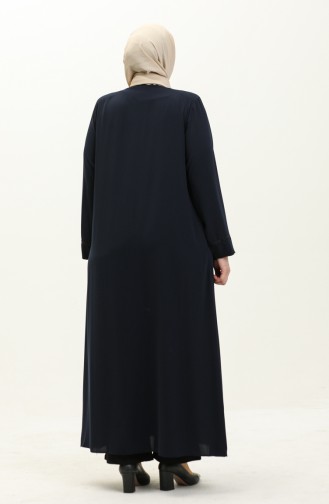 Abaya Grande Taille 4005-07 Bleu Marine  4005-07