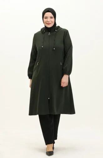 Cape à Capuche Grande Taille 6088X-04 Khaki 6088X-04