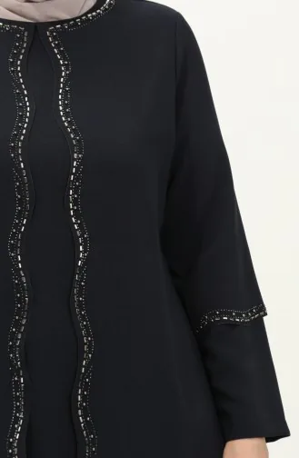 Robe de Soirée Grande Taille 6078-07 Bleu Marine 6078-07