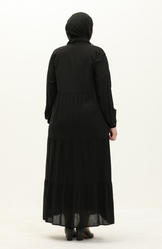 Large Size Viscose Dress 4068-01 Black 4068-01