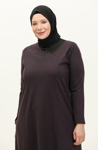 Zwetschge Hijab Kleider 4756.Mürdüm