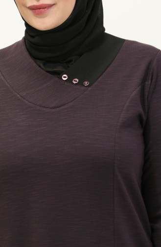 Zwetschge Hijab Kleider 4756.Mürdüm