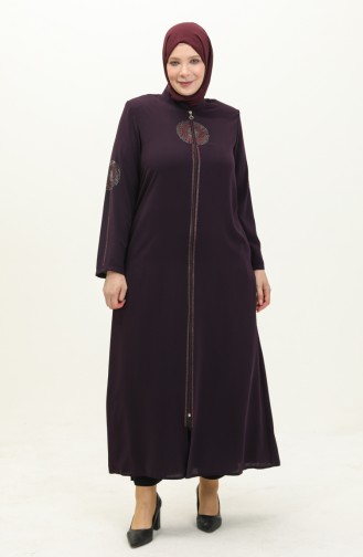 Abaya Grande Taille 5960-06 Pourpre 5960-06