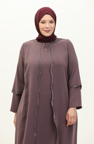 Robe de Soirée Grande Taille 6078-06 Lila Foncé 6078-06