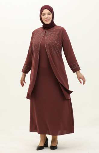 Robe de Soirée Grande Taille 6101-06 Rose Pâle 6101-06