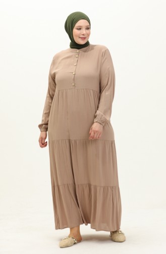 Plus Size Viscose Dress 4068-03 Mink 4068-03