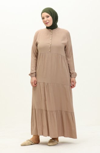 Plus Size Viscose Dress 4068-03 Mink 4068-03