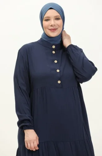 Robe Viscose Grande Taille 4068-04 Bleu Marine 4068-04