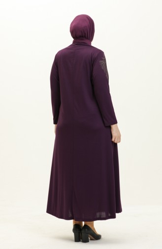 Robe Imprimée Pierre Grande Taille 4946-05 Plum 4946-05