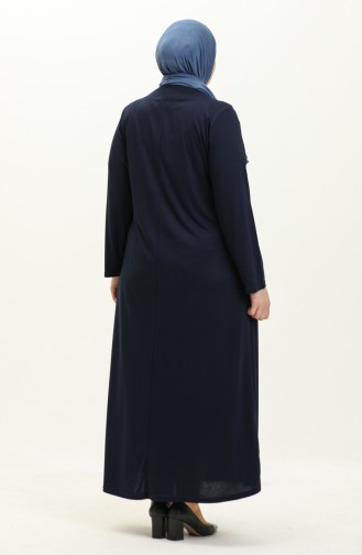 Navy Blue İslamitische Jurk 4950-02