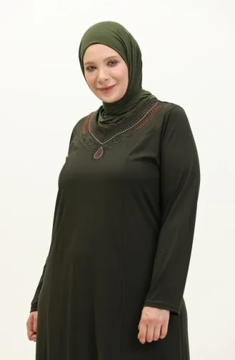 Khaki İslamitische Jurk 4950-04