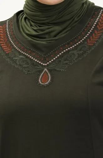 Khaki İslamitische Jurk 4950-04