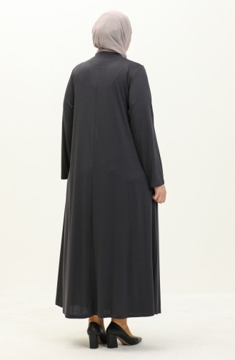 Besticktes Kleid in Übergröße 4950-05 Grau 4950-05