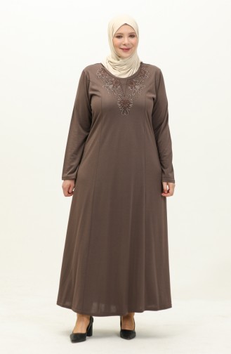 Robe Brodée Grande Taille 4952-05 Vison 4952-05