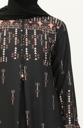 Digital Printed Dress 1113-01 Black 1113-01