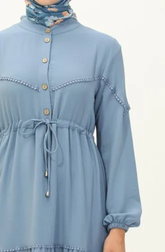 Robe Taille Plissée Tissu Aerobin 2003-06 Bleu 2003-06