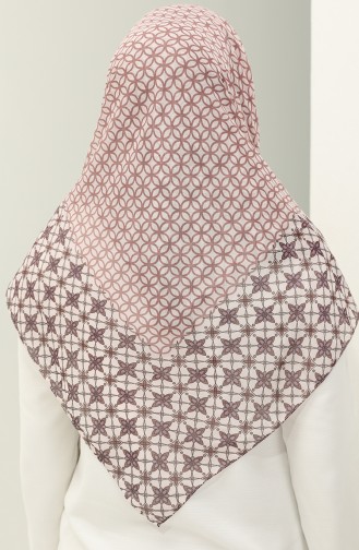 Patterned Scarf Lcv-07 Light Pink Lilac 07