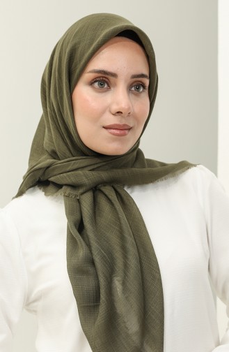 Plain Flamed Scarf 2026-13 Khaki 2026-13