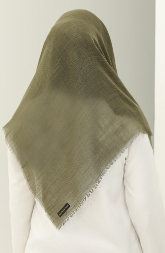 Plain Flamed Scarf 2026-13 Khaki 2026-13