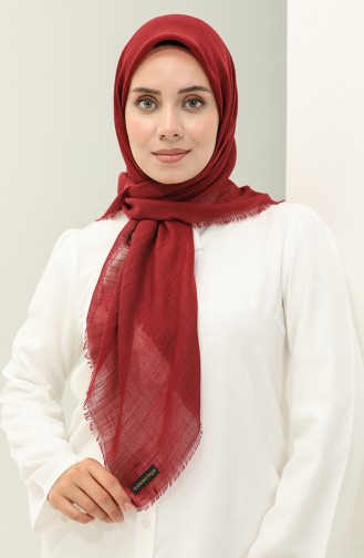 Plain Flame Scarf 2026-17 Claret Red 2026-17