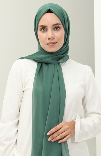 Châle en Mousseline Aymina Janjan 7586-12 Khaki 7586-12