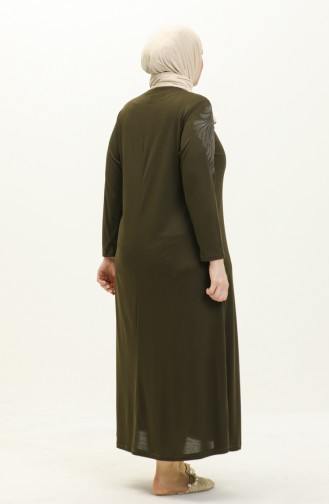 Robe Imprimée Pierre Grande Taille 4946-04 Vert 4946-04