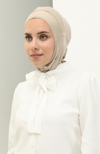 Sefamerve Hijab Gesichtsabdeckung Bonnet 8802-03 Beige 8802-03