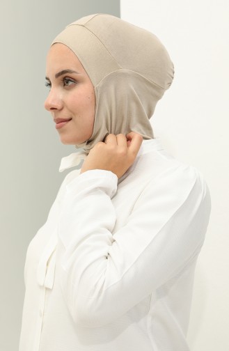 Sefamerve Hijab Gesichtsabdeckung Bonnet 8802-03 Beige 8802-03