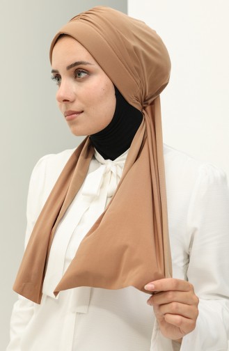Mervem Büzgülü Bone B-21-02 Açık Kahve