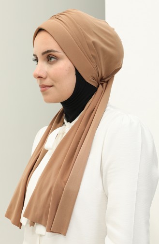 Mervem Büzgülü Bone B-21-02 Açık Kahve