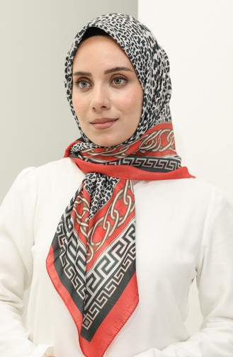 Leopard Print Soft Scarf 2022-01 Brick Red 2022-01